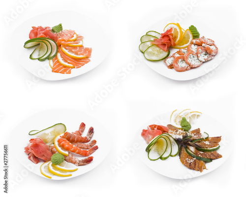 Fish with vegetables set