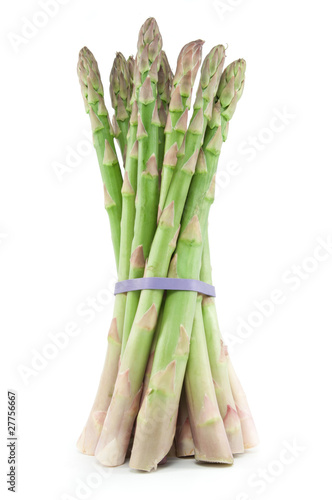 Organic Asparagus on white background