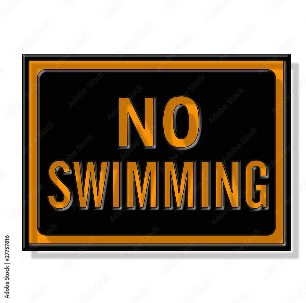 panneau, no swimming