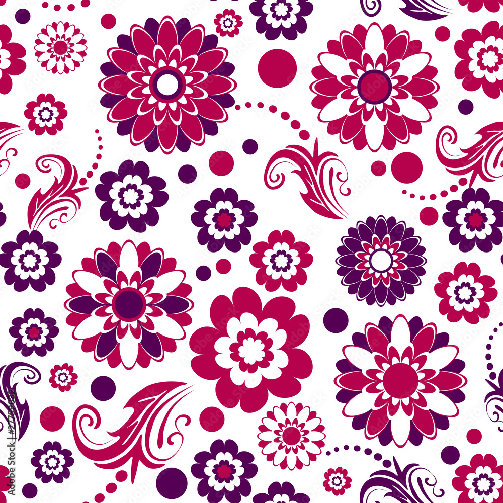 Seamless floral pattern (vector) Seamless floral pattern (vector)