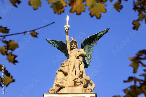 Angel on the Roof of Vineyard Theatre in Prague
