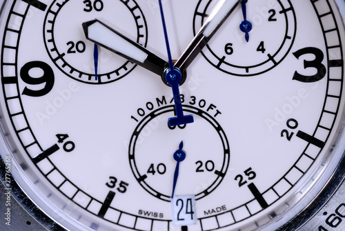 dial wristwatches in closeup