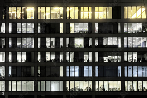 Windows of office are shone LOVE