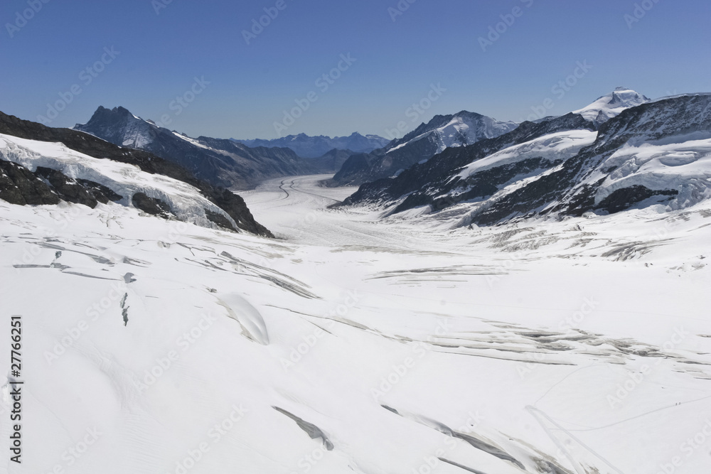 Glacier on the top of Jungfrau
