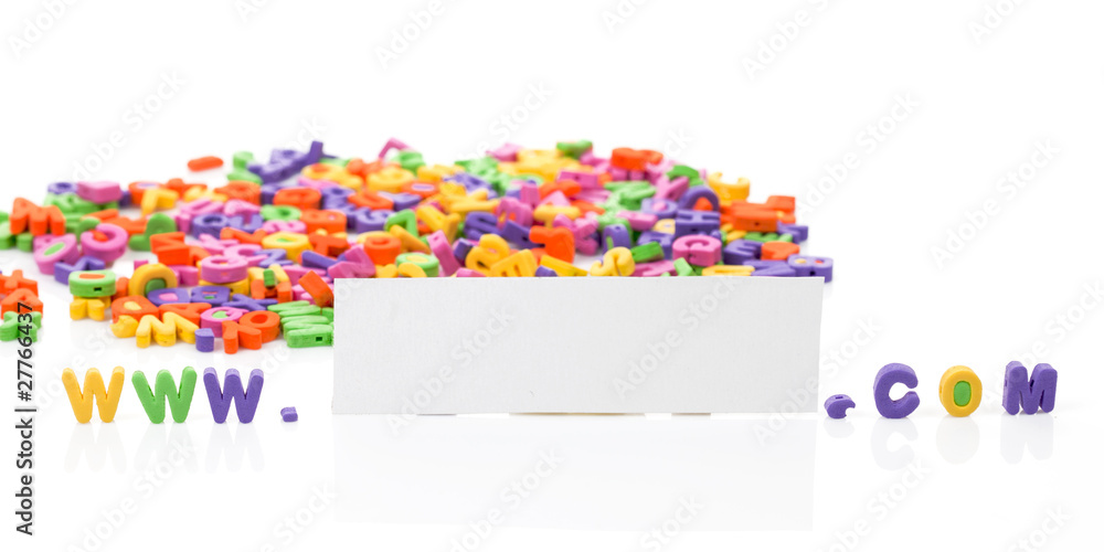 Fototapeta premium world wide web with plastic letters