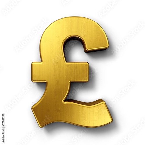 Pound sign in gold