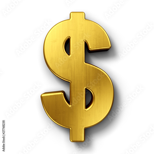 Dollar sign in gold