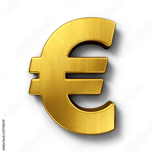 Euro sign in gold