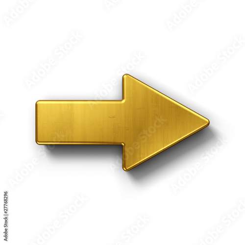 Arrow pointing right in gold photo