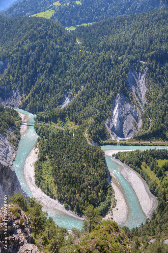 Rhine canyon near Flims Switzerland