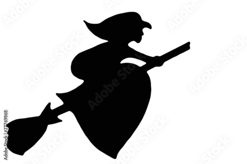 Slika na platnu Witches flying on a broomstick