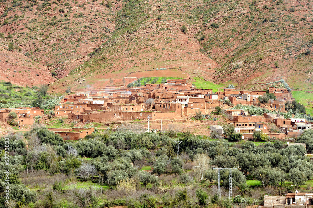 Typical moroccan village of the Ourika Valley, Morocco