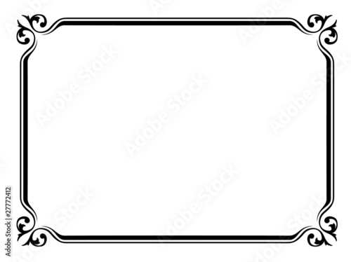 Vector simple ornamental decorative frame