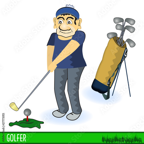 Golfer illustration
