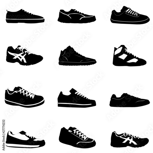 fashion sport shoes vector