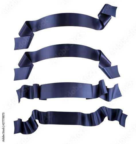 Elegance blue ribbon banner collection