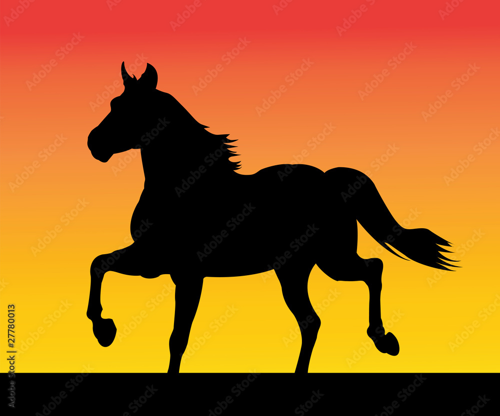 Naklejka premium The running horse