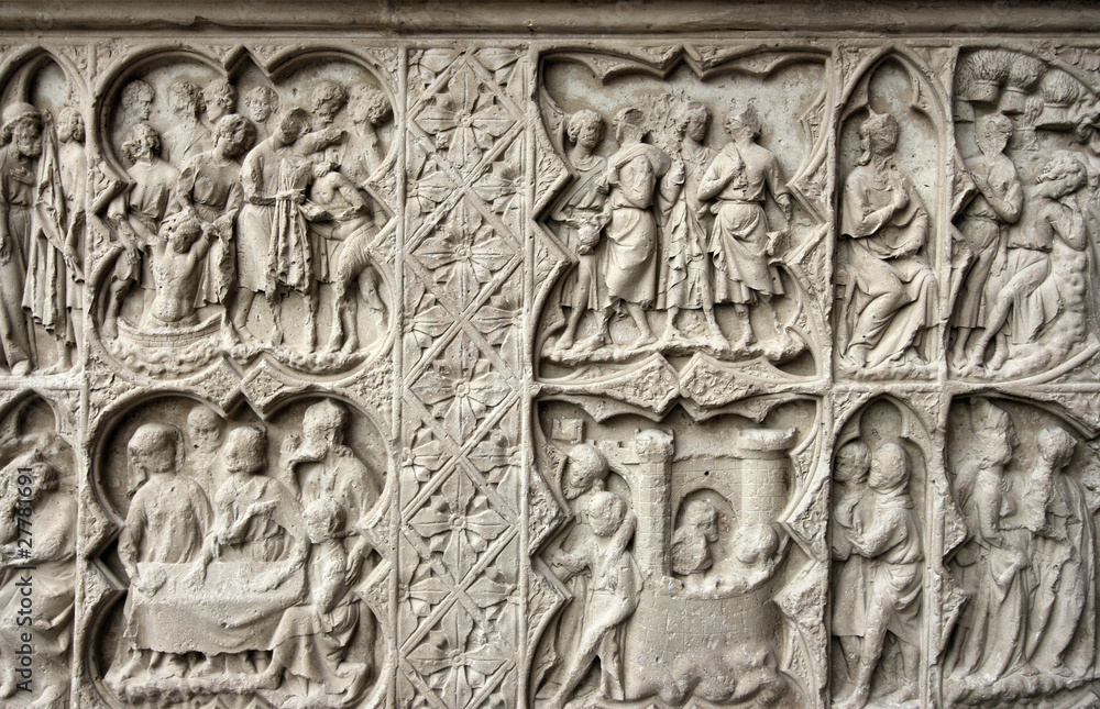 Obraz premium Medieval art - Auxerre cathedral