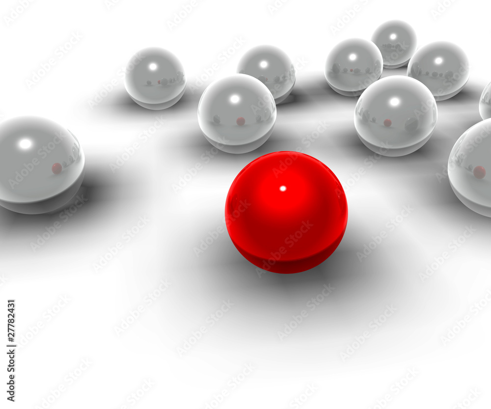 3d spheres and red spheres of different 3d spheres and red spheres of different