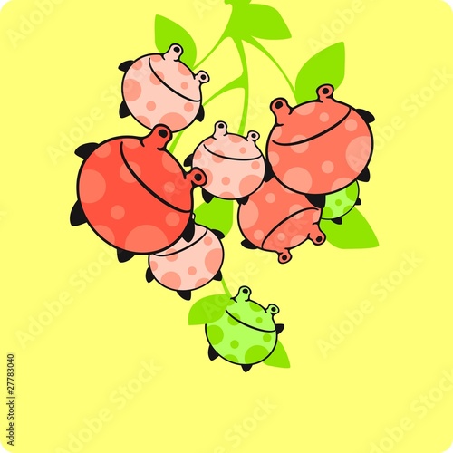 Funny monster fruit card