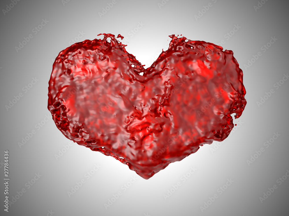 Love - Red liquid heart shape