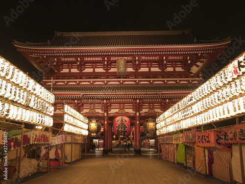 夜の浅草寺