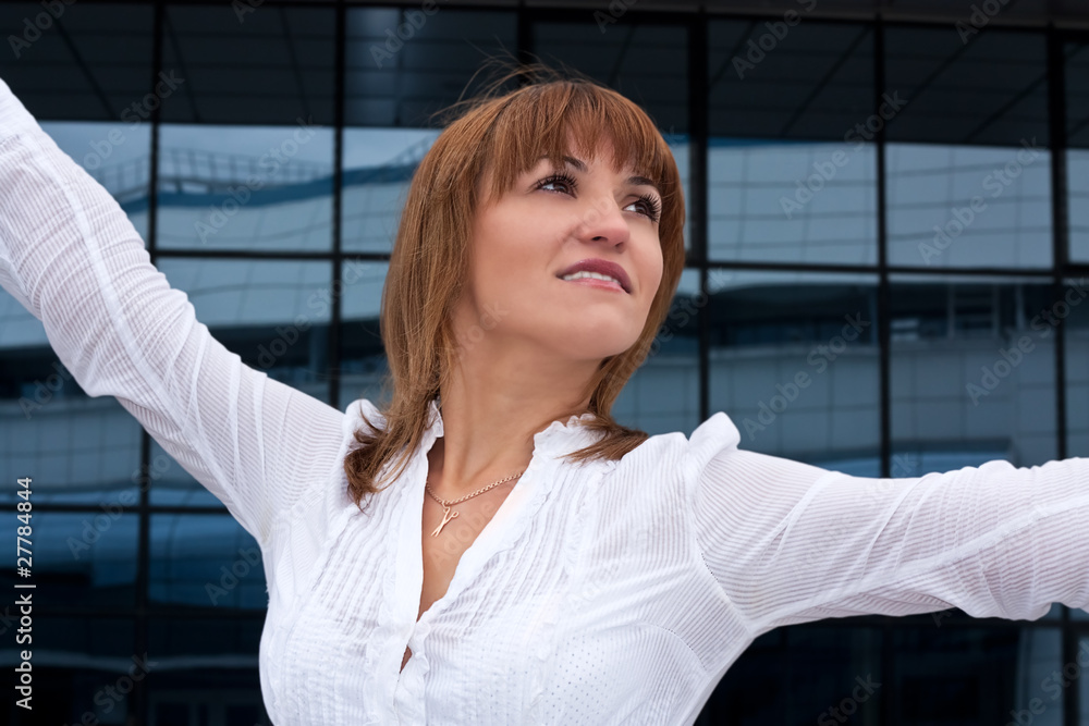 Fototapeta premium Happy office worker