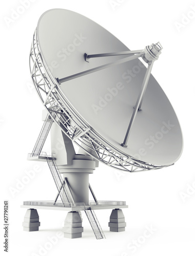 Fotografija 3d sattelite antena on the white