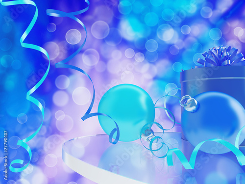 blue toned scene of christm...