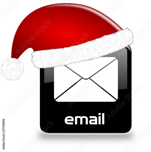 Button Email black Weihnachten