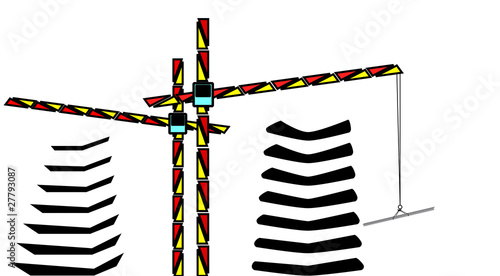 vector illustration cranes