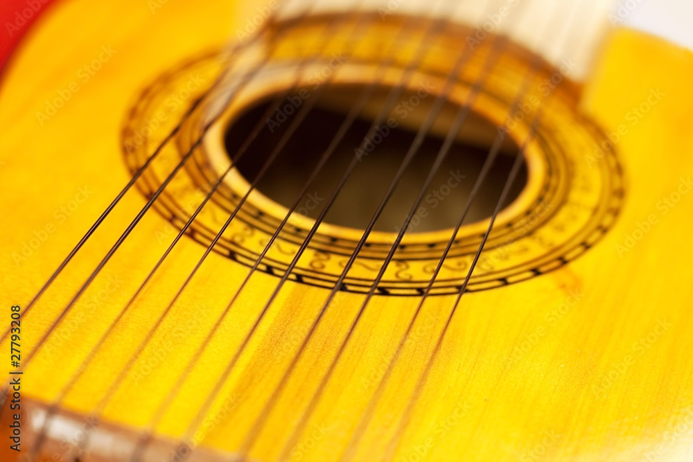 Fototapeta premium Charango, sound hole of stringed acoustic instrument