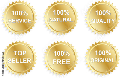 Six business promo stickers