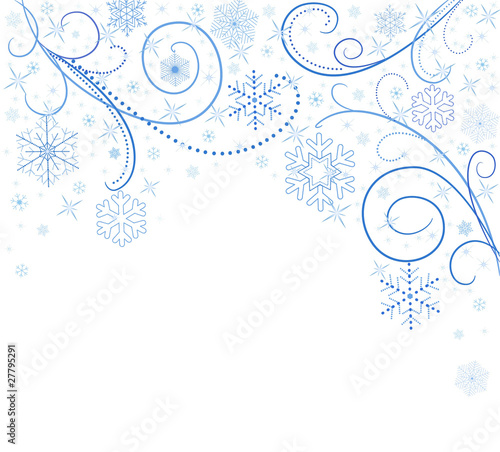 white card with snowflakes