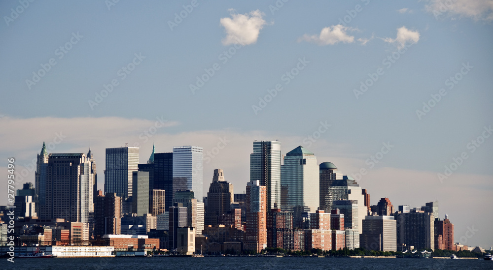 new york city skyline, downtown nyc, usa