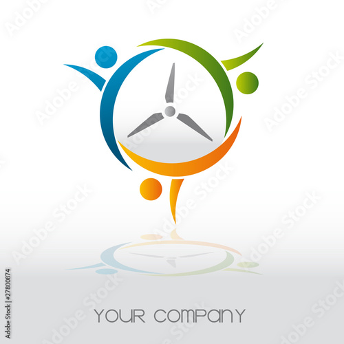 logo entreprise, éolienne, écologie