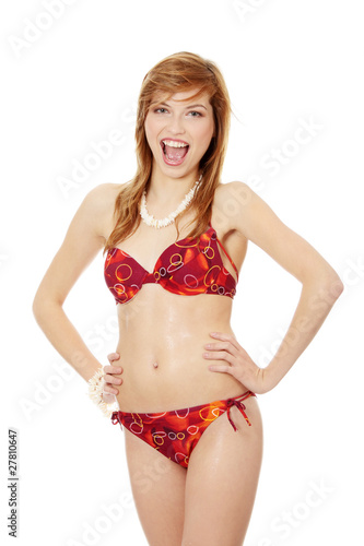 Summer young woman in bikini