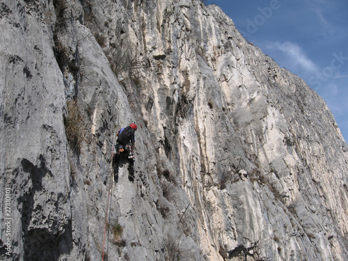 Climber on Medale wall.