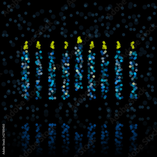 Defocused light menorah
