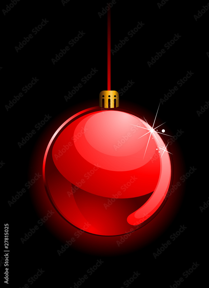 christmas balls on a black background christmas balls on a black background