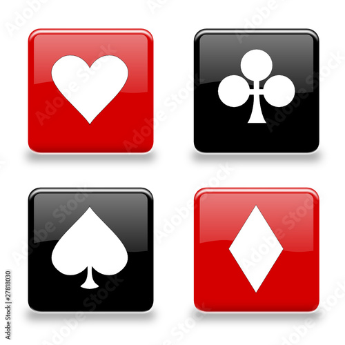 Biuttonset Poker rot schwarz