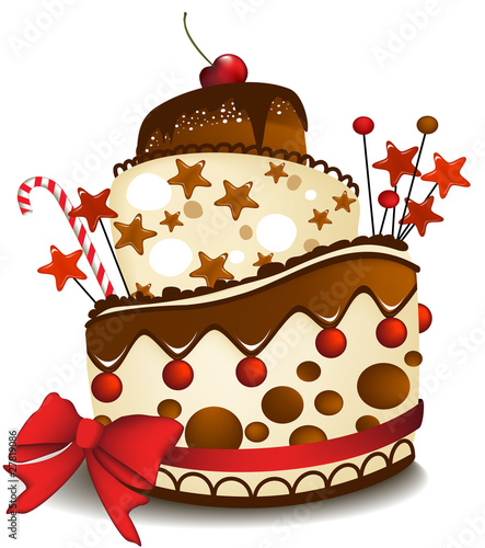 Big chocolate cake