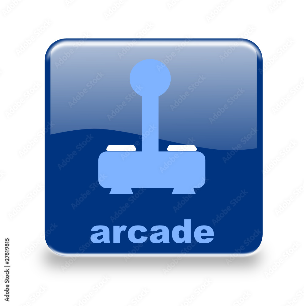 Obraz premium Button Arcade blau
