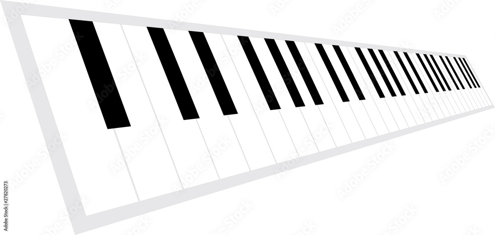 Fototapeta premium piano keyboard perspective