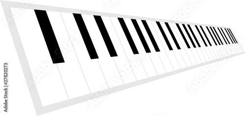 piano keyboard perspective