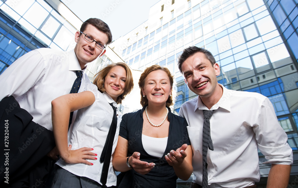 Obraz premium Happy office workers
