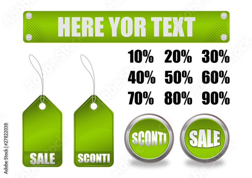 Etichette Sale Verde