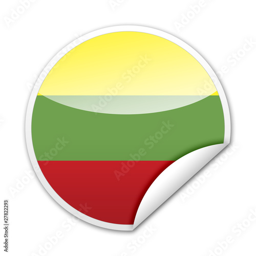 Pegatina bandera Lituania con reborde Free Download Pegatina bandera Lituania con reborde - GFXLoad