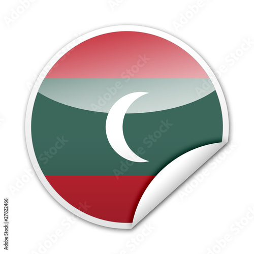 Pegatina bandera Maldivas con reborde Free Download Pegatina bandera Maldivas con reborde - GFXLoad