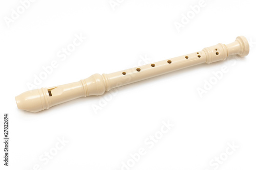 Soprano recorder (flute)  isolated